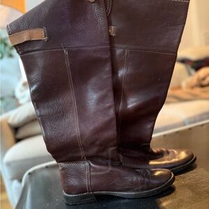 Frye Paige Brown Leather Riding Boots - resoled!